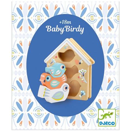 DJECO Drewniana układanka BABY BIRDI DJ06123