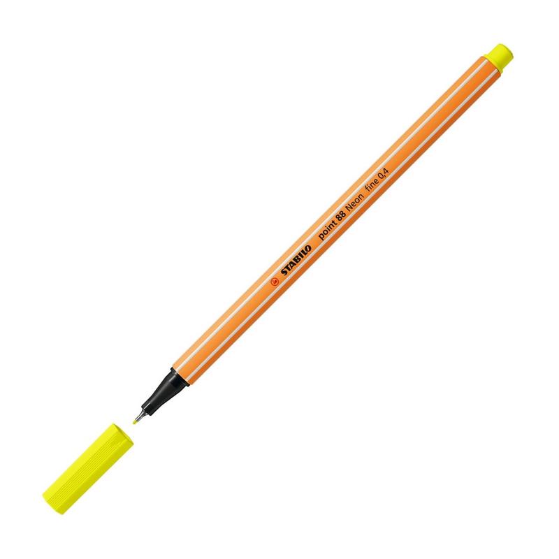 Cienkopis STABILO Point fine 0,4  88/024 - neonowy żółty