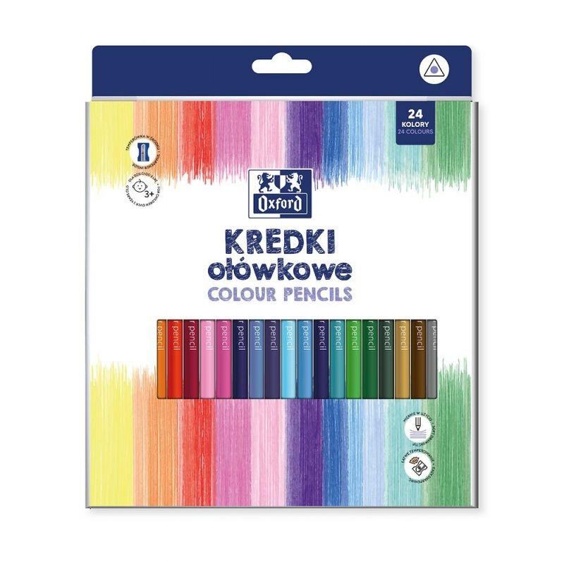 Kredki  ołówkowe 24 kolorów OXFORD Regular