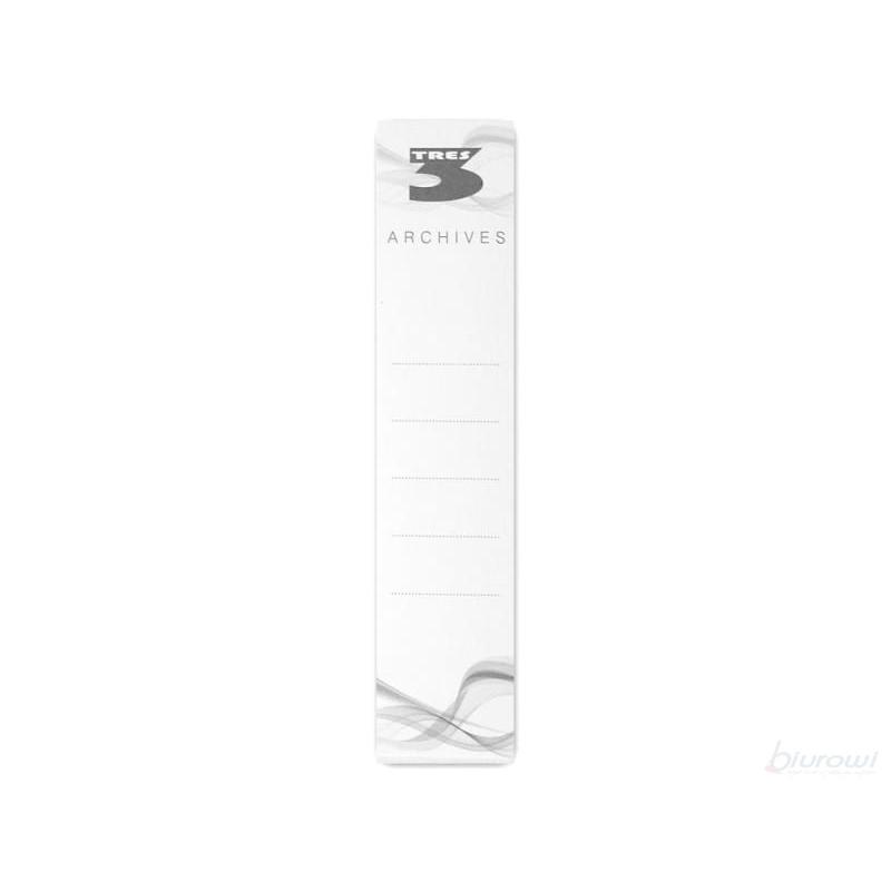 Nalepka- Etykieta do segregatora (48 x 152mm) 7cm TRES - blister 12szt.