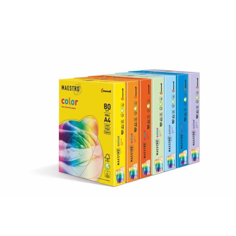 Papier A4 kolor Maestro OR43 orange  80g