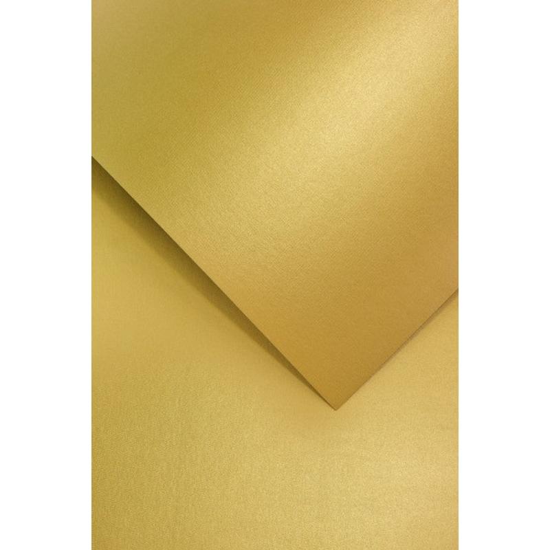 Papier wizytówkowy ozdobny GALERIA PAPIERU ICELAND 220 g/ 20 ark. – antyczne złoto Iceland 200607