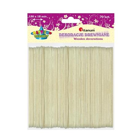 Patyczki drewniane naturalne drewno 150x18x 1,6mm  a70szt