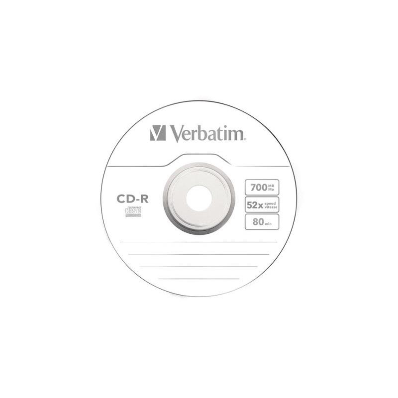 Płyta CD-R VERBATIM 700MB cake opakowanie a10szt.