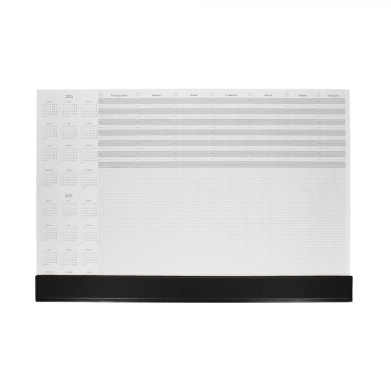 Podkład na biurko z listwą PANTA PLAST w kratkę 470mm x 330mm