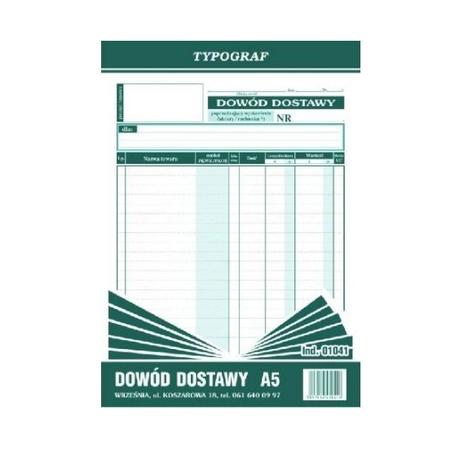 Druk Dowód Dostawy A5  01041