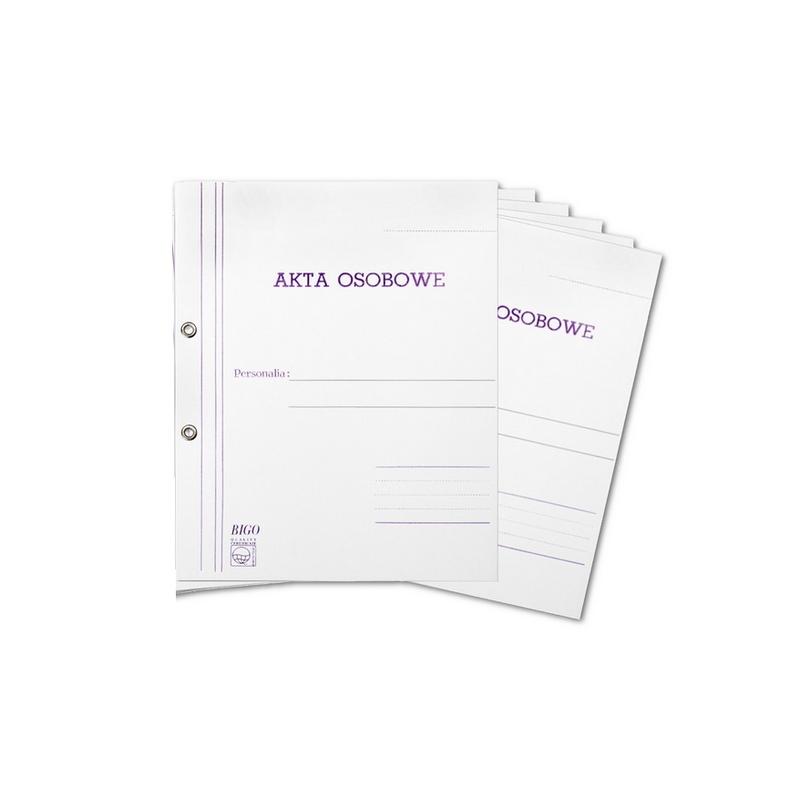 Teczka do akt osobowych- skoroszytowa  BIGO - papierowa z oczkiem 1/1