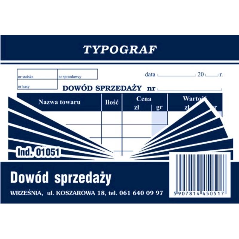 Druk Dowód Sprzedaży A7 01051