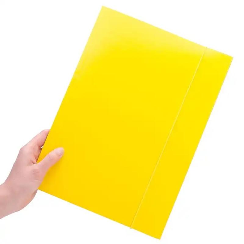 Teczka z gumką kolorowa A4 KBK lakierowana żółta