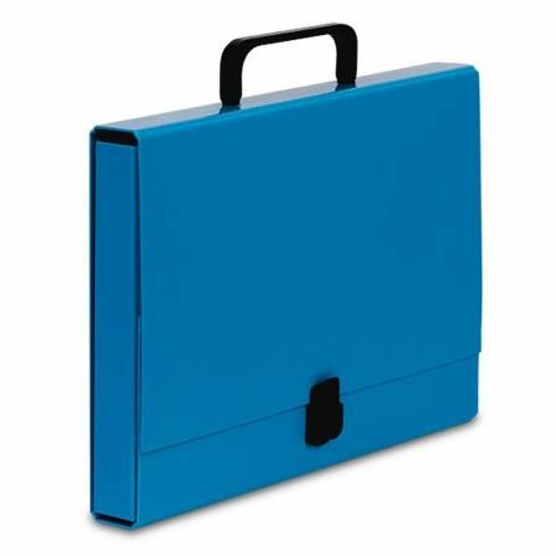 Teczka z rączką VAUPE CLASSIC Metting  4cm - jasnoniebieska