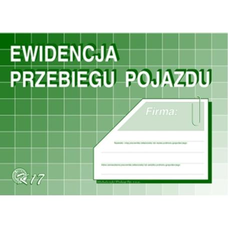 Druk Ewidencja przebiegu pojazdu bez kosztów K17