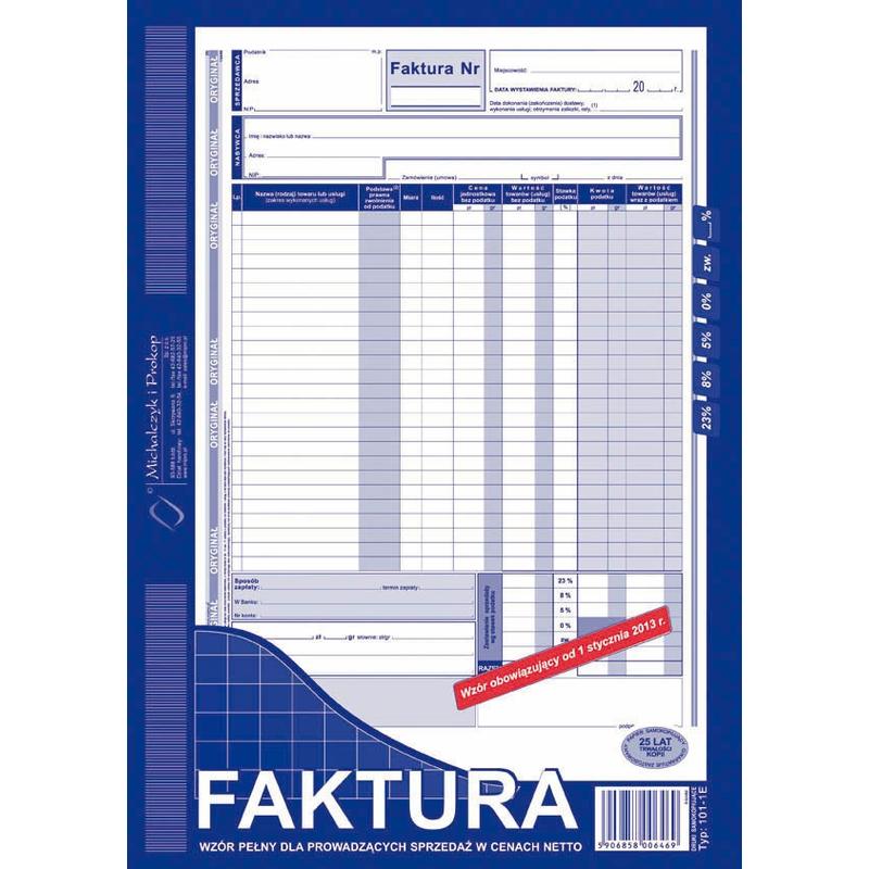 Druk Faktura A4 101-1E