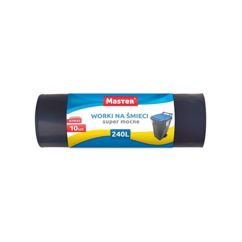 Worki 240l na odpady, super mocne, czarne MASTER a 10szt.