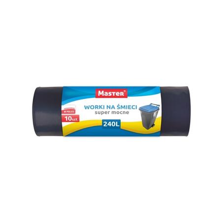 Worki 240l na odpady, super mocne, czarne MASTER a 10szt.