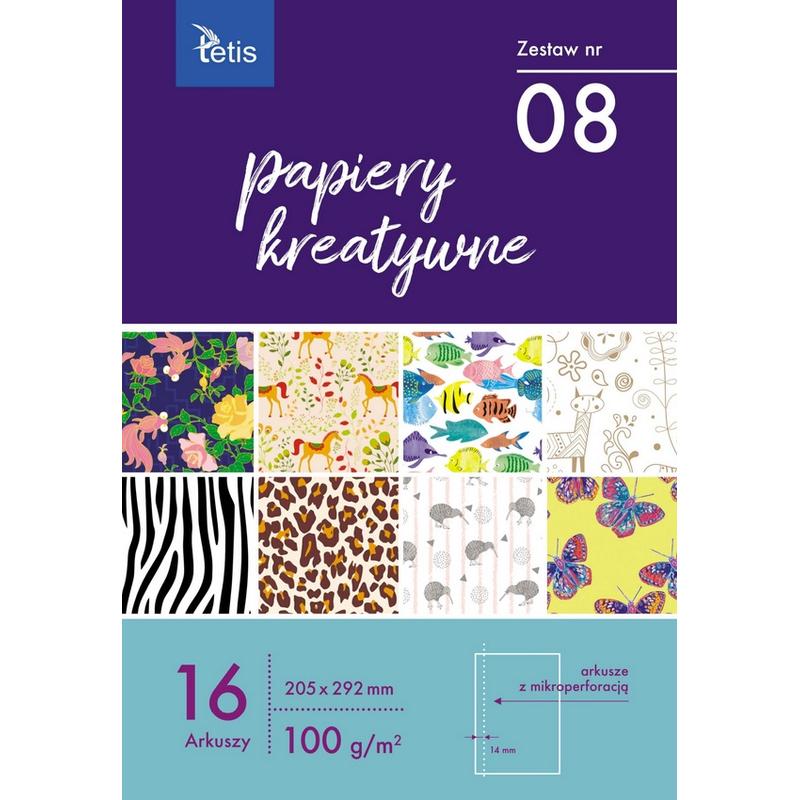 Zestaw papierów kreatywnych TETIS A4