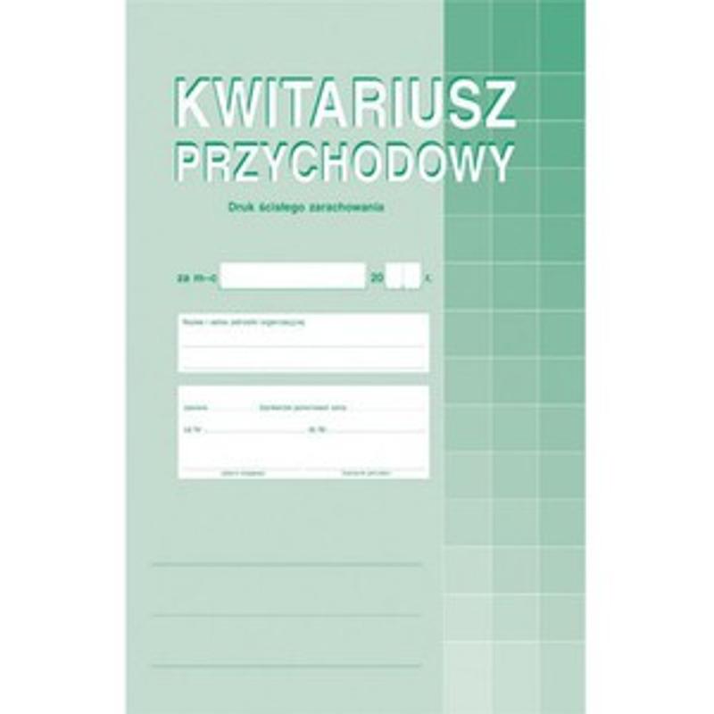 Druk Kwitariusz przychodowy  A5 400-3 numerowany ciągły