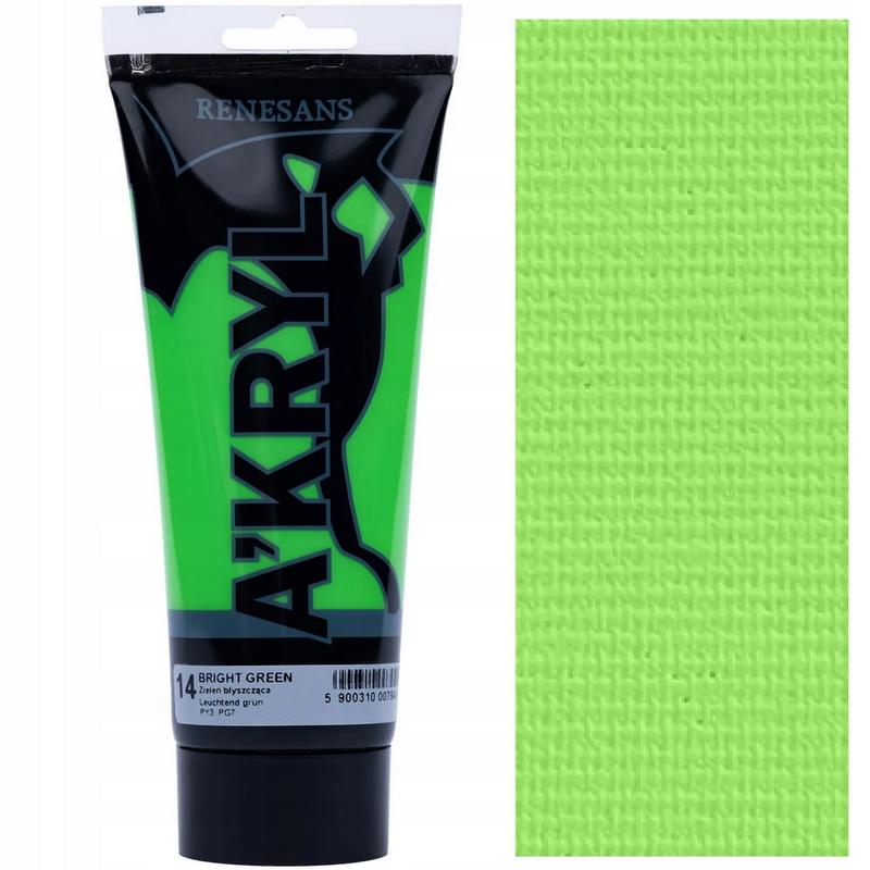 Farba akrylowa A’kryl RENESANS 200ml – zieleń błyszcząca