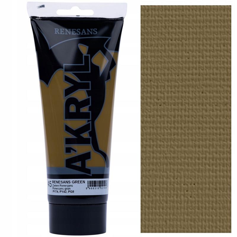 Farba akrylowa A’kryl RENESANS 200ml – zieleń Renesans
