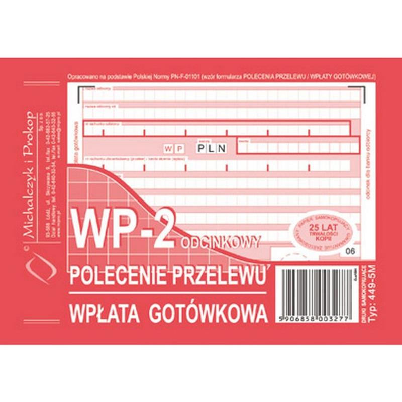 Druk polecenie przelewu 2odc WG A6 449-5M