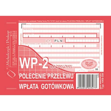 Druk polecenie przelewu 2odc WG A6 449-5M