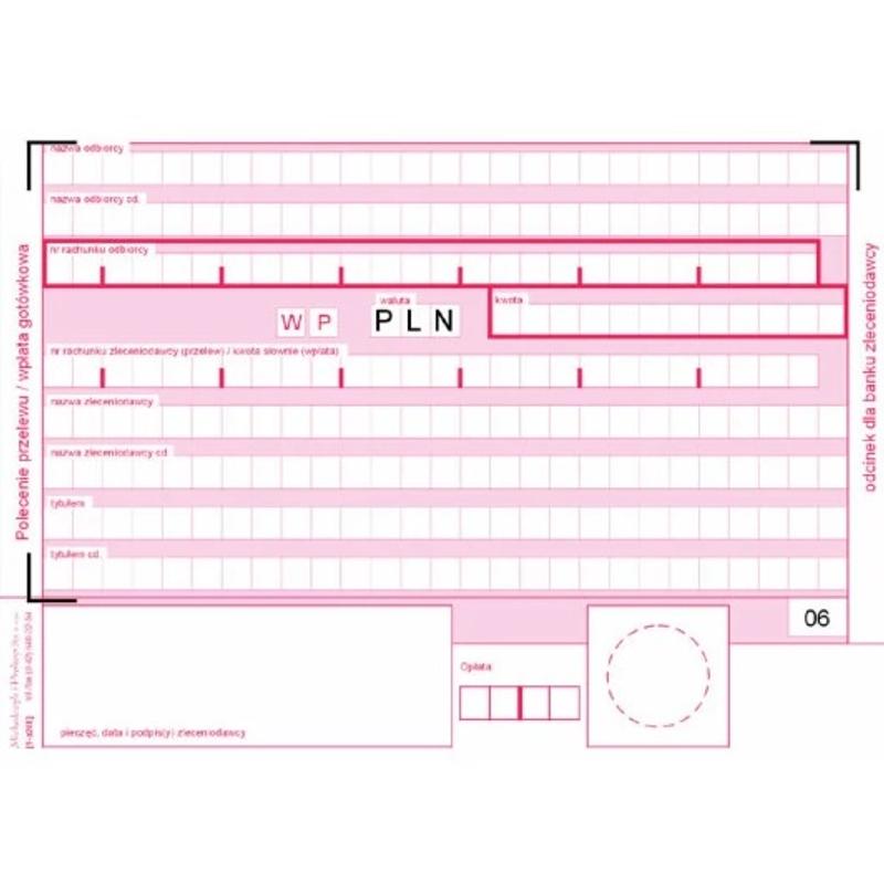 Druk polecenie przelewu 2odc WG A6 449-5M