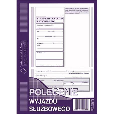 Druk Polecenie Wyjazdu Służbowego 505-3 M&P