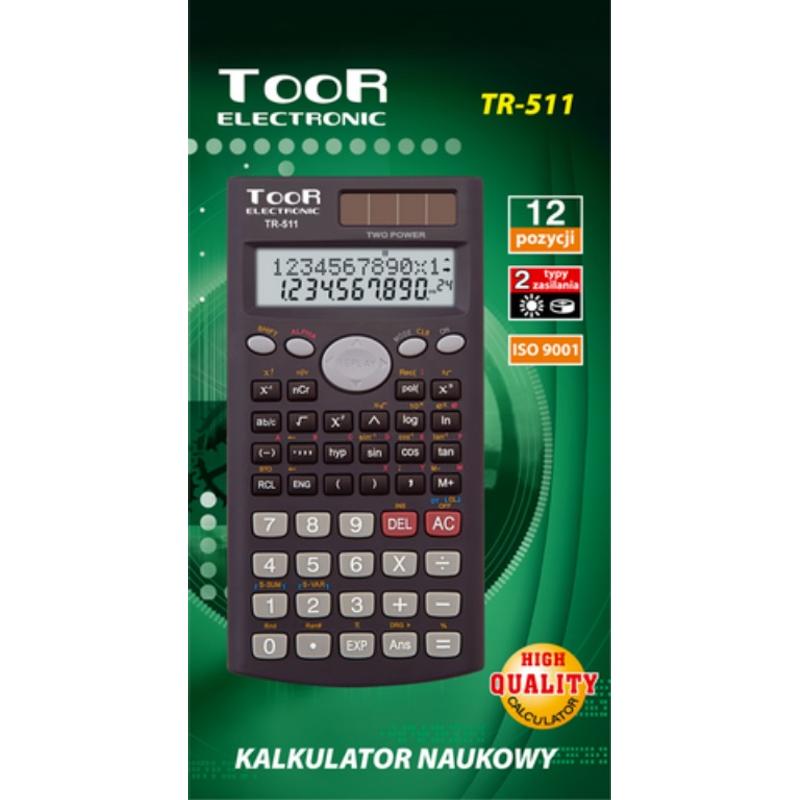 Kalkulator TOOR Electronic TR-511 - czarny  naukowy (NA MATURĘ)