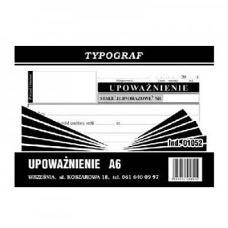 Druk Upoważnienie 01052 Typograf