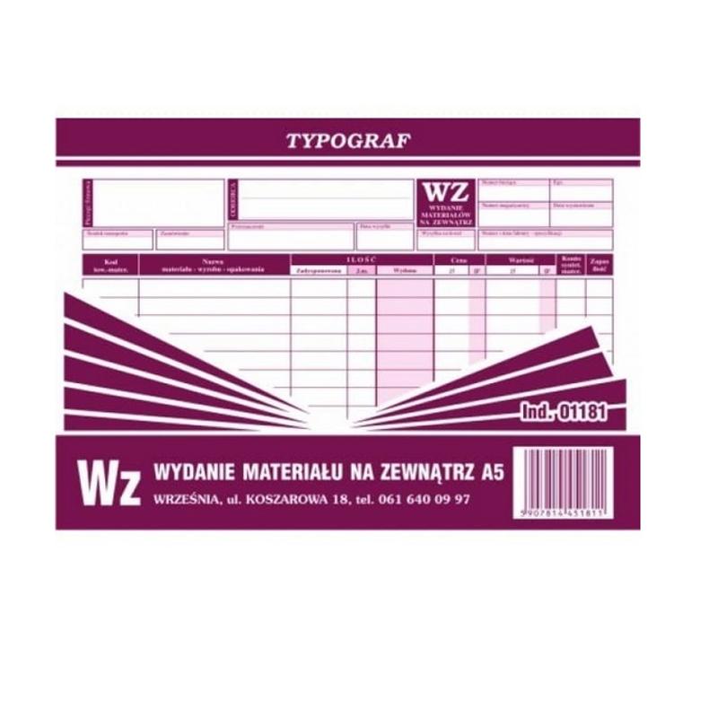 Druk WZ A5 01181 Typograf