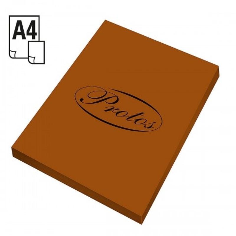 Papier A4 kolor 100 arkuszy PROTOS brązowy  80gX