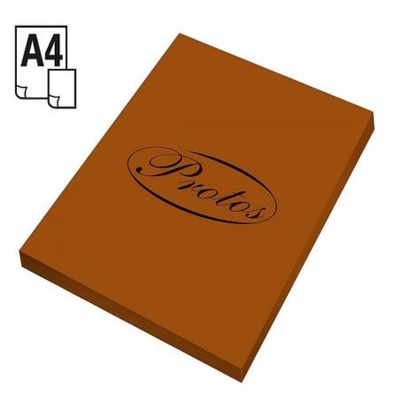 Papier A4 kolor 100 arkuszy PROTOS brązowy  80gX