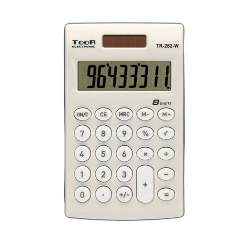 Kalkulator prosty TOOR Electronic TR-252 - biały  (NA MATURĘ)
