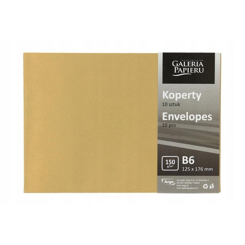 Koperta B6 Pearl złota  a 10szt. 280888