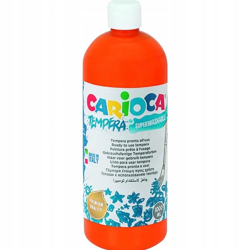 Farba tempera Carioca 1000ml pomarańczowa
