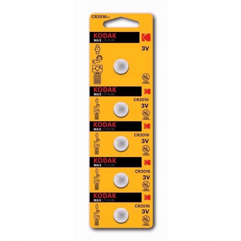 Bateria KODAK MAX LITHIUM CR2016 opakowanie a 5 sztuk