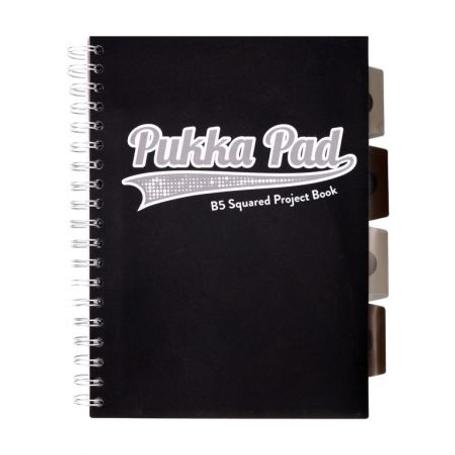 Kołozeszyt B5 100k PUKKA PAD Project Book - 3100(BK)-WPC - czarnoszary