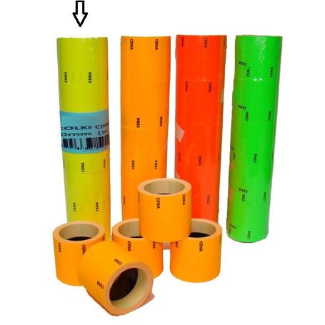 Metka cenowa MAŁA z napisem cena  38mm x 18mm  "A" żółta  a'5 rolek