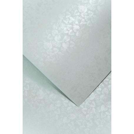 Papier wizytówkowy ozdobny GALERIA PAPIERU LIŚCIE 250g/20 ark. – szary 203608