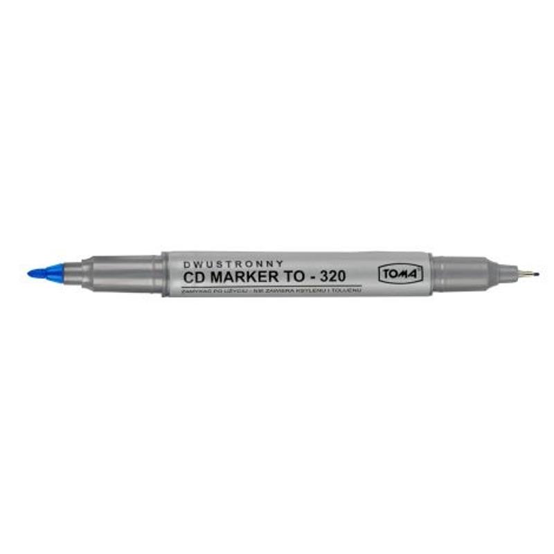 Marker Dwustronny TOMA CD TO-320 - niebieski