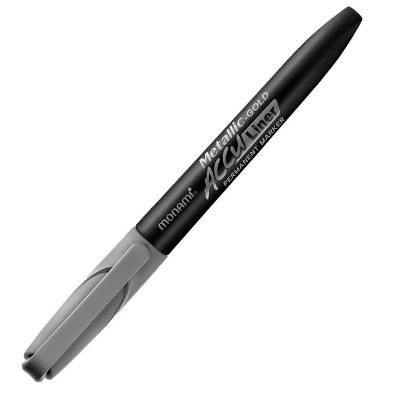 Marker MONAMI metaliczny AccuLiner permanentny - srebrny