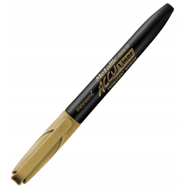 Marker MONAMI metaliczny AccuLiner permanentny - złoty