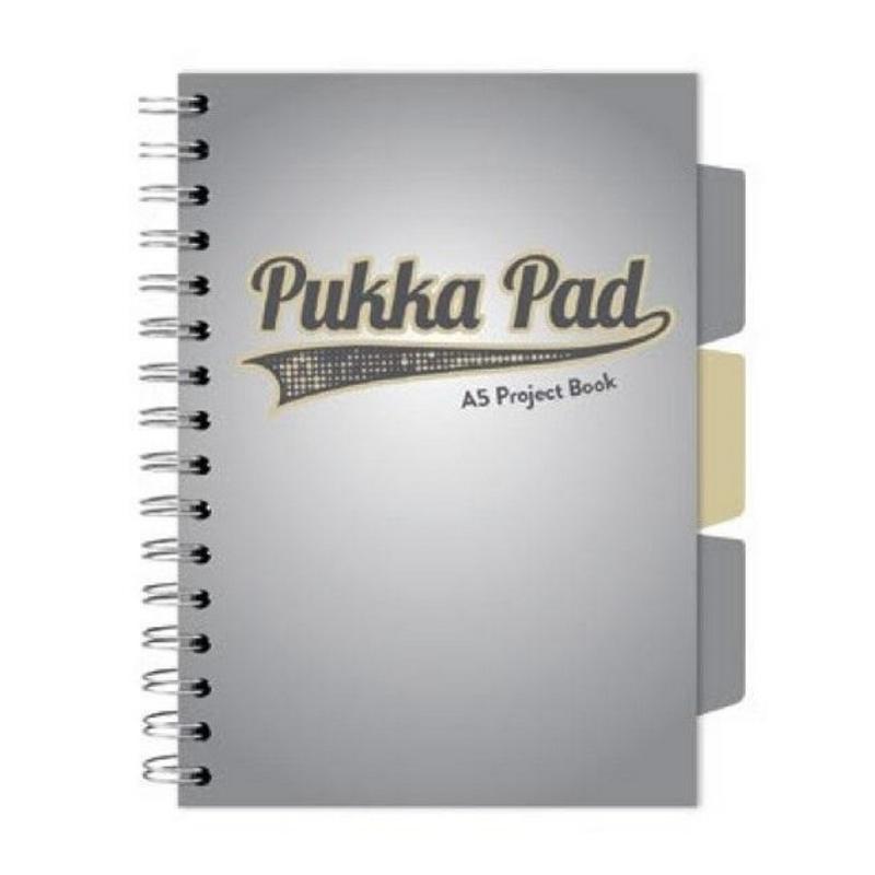 Kołozeszyt A5 100k PUKKA PAD Project Book - 3111(GY)-WPC - szary