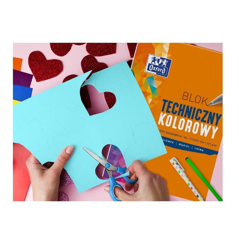 Blok A3 Techniczny Kolorowy OXFORD 10 kartek  225 g/m2
