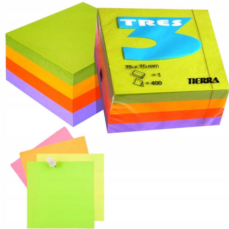 Notes samoprzylepny 75x75  TRES Spring - 400 kartek