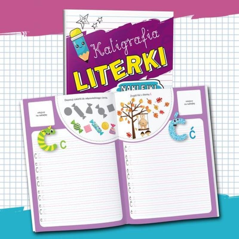 MARTEL Kaligrafia literki z naklejkami   20 stron