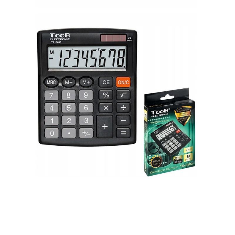 Kalkulator prosty TOOR Electronic TR-2483 - czarny (NA MATURĘ)