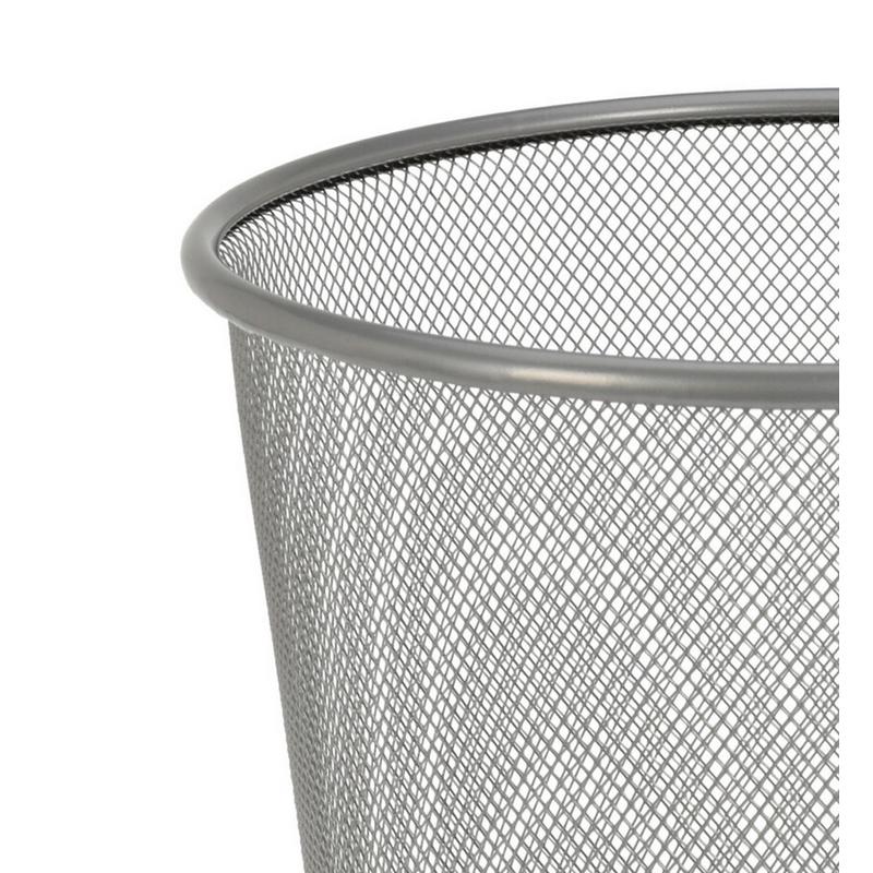 Kosz metalowy 265mm średni 12l - srebrny