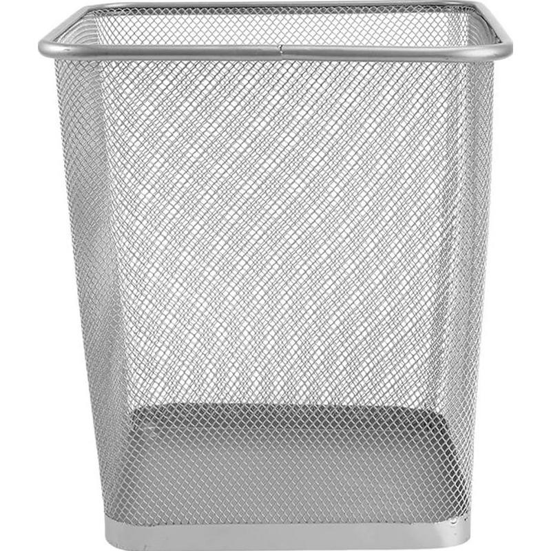 Kosz metalowy 270mm kwadratowy 18l - srebrny