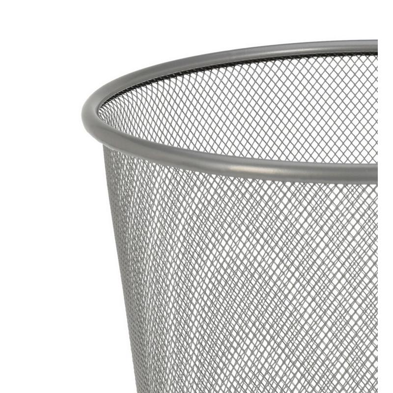 Kosz metalowy 295mm duży 19l - srebrny