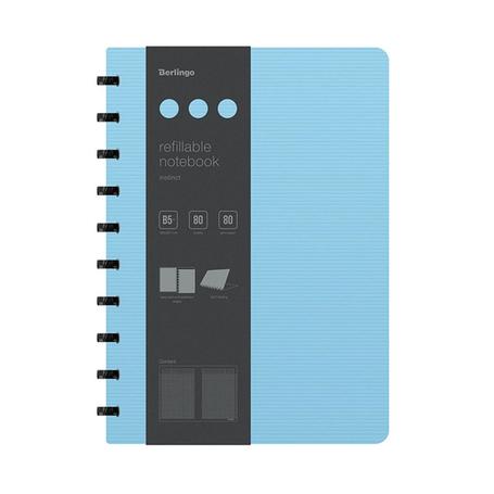 Kołozeszyt A5  80k BERLINGO Instinct w kratkę - niebieski